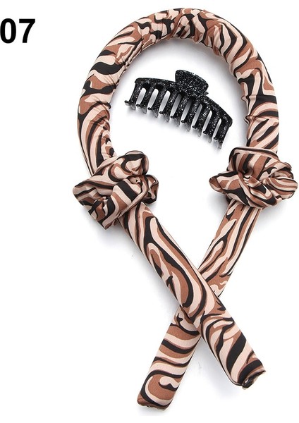 No.7 Tarzı Yeni Kullanımı Kolay Isısız Kıvırma Çubuğu Tembel Bigudi Ipek Kıvırma Kurdelesi Saç Yapma Kıvırcık Dalga Oluşturucular Kafa Bandı Dalga Oluşturucular (Yurt Dışından)