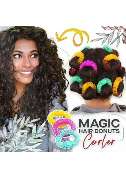 8 Adet Tarzı Yeni Saç Bigudi Saç Donuts Saç Şekillendirici Rulo Kuaför Bendy Bukleler Hiçbir Isı Spiral Bukleler Kadınlar Için Dıy Aracı Saç Aksesuarları (Yurt Dışından)