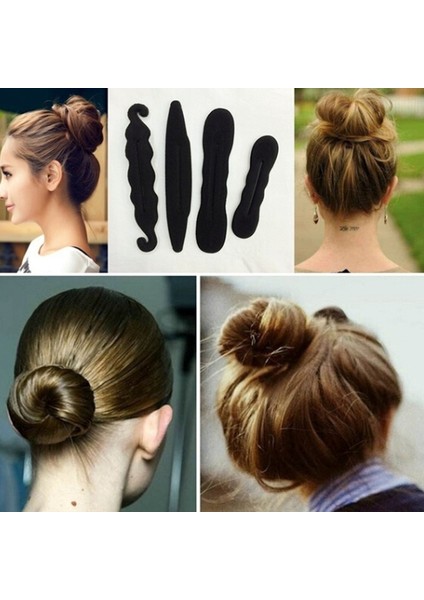 Et Sihirli Köpük Sünger Klip Bun Bigudi Saç Modeli Büküm Makinesi Aracı Dount Büküm Saç Aksesuarları Şekillendirici Moda (Yurt Dışından)