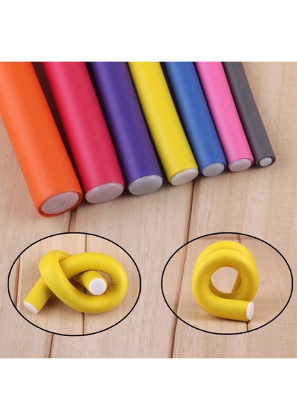 A6 Stili Esnek Saç Kıvırma Çubuğu Saç Kıvırıcı Yumuşak Köpük Yapmak Bendy Büküm Bukleler Dıy Silindirler Şekillendirme Aracı (Rastgele Renk) (Yurt Dışından)