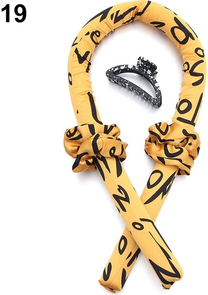 No.19 Tarzı Yeni Kullanımı Kolay Isısız Kıvırma Çubuğu Tembel Bigudi Ipek Kıvırma Kurdelesi Saç Yapma Kıvırcık Dalga Oluşturucular Kafa Bandı Dalga Oluşturucular (Yurt Dışından)