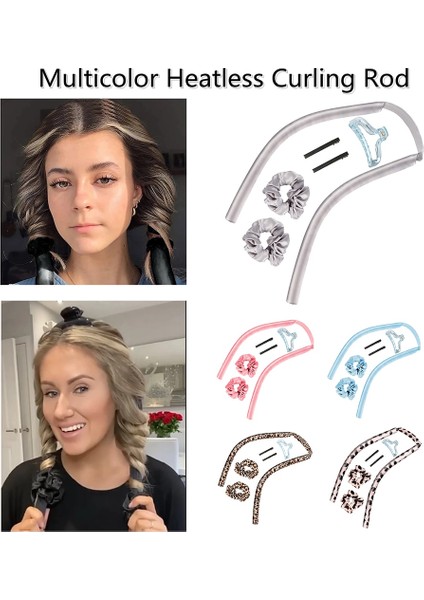 Mavi-Set1 Stili Kıvırcık Saç Ürünleri Bukle Maşası Isısız Esnek Çubuklar Isısız Kıvırma Çubuğu Saç Şekillendirme Aksesuarları Saç Bağları ve Klipleri Saç Şekillendirme Seti (Yurt Dışından) indirimleri