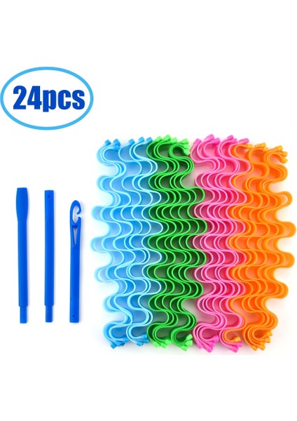 24 Adet 55CM Tarzı Zararsız Yumuşak Saç Kıvırcıklaştırıcılar Isısız Dıy Sihirli Dalga Bukleler Silindirler Saç Aksesuarları Saç Aletleri Için Isı Olmadan Kıvırma Perma Çubuğu (Yurt Dışından) indirimleri