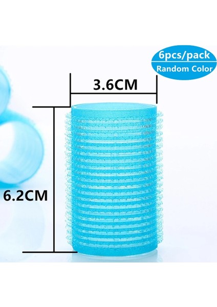 3.6cm x 6 Adet Stil Saç Silindiri Kuaförlük Kendinden Tutma Tutma Yapışkan Sarılmak Stil Silindirleri Saç Bigudi Saç Şekillendirme Aracı Dıy Ev Kullanımı Çok Boyutlu Salon (Yurt Dışından)