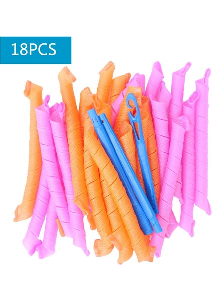 55CM 18 Adet Tarzı Saç Silindirleri (Cm) Salyangoz Şekli Dalga Şeklinde Değil Spiral Yuvarlak Bukleler Saç Bigudi Yumuşak Saç Bigudi Sihirli Saç Aletleri (Yurt Dışından) fırsatları