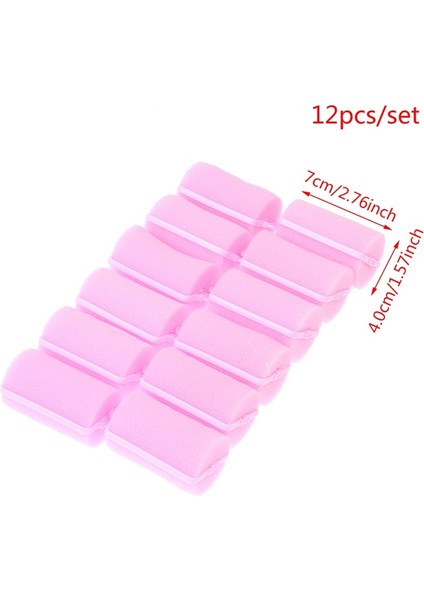 Sarı Stil Et Pembe Yumuşak Sünger Köpük Yastık Saç Silindirleri Curlers Salon Kuaför Dıy Bukleler Kuaförlük Aracı Kiti Dıy Ev (Yurt Dışından)