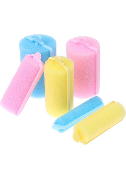 Sarı Stil Et Pembe Yumuşak Sünger Köpük Yastık Saç Silindirleri Curlers Salon Kuaför Dıy Bukleler Kuaförlük Aracı Kiti Dıy Ev (Yurt Dışından) fiyatları