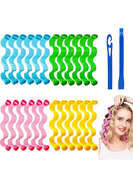 12 Adet Tarzı 24 Adet Saç Maşaları Spiral Bukleler Isı Dalgası Yok Saç Maşaları Şekillendirme Kiti Spiral Saç Bukle Maşaları Witeces Şekillendirme Kancaları (Yurt Dışından) modelleri