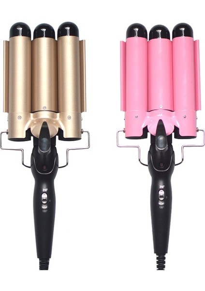 Altın 32MM Ab Tarzı Profesyonel Saç Maşası mm Seramik Üçlü Varil Saç Bigudi Ütüler Saç Dalgası Waver Şekillendirici Araçları Saç Şekillendirici Değnek (Yurt Dışından) fiyatları