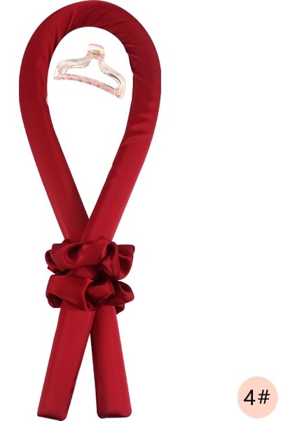 C04 Stili Tembel Ipek Kurdele Saç Bigudi Uyku Köpüğü Sünger Isısız Curling Çubuk Kafa Bandı Büyük Dalga Bukle Maşası Set Şekillendirici Araçları (Yurt Dışından)