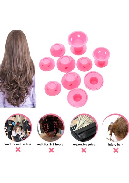 10 Büyük 10 Küçük Stil Büyülü Sihirli Uyuyan Kıvırcık Saç Silikonu Şarjsız Isıtmasız Saç Bigudi Yumurta Rulosu Dalga Şekli Yumuşak Kauçuk Şekli Kavisli (Yurt Dışından) fiyatları