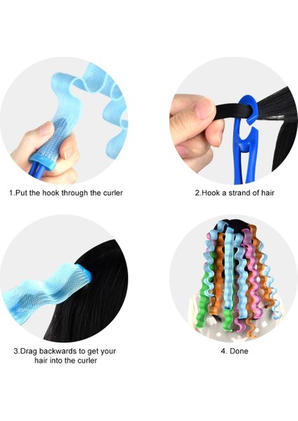 Yeşil Mavi Tarzı Sihirli Saç Bigudi Dıy Dalga Kıvırma Silindirleri Taşınabilir Saç Modeli Çubukları 30CM Dayanıklı Kıvırma Saç Şekillendirme Araçları (Yurt Dışından) fırsatları