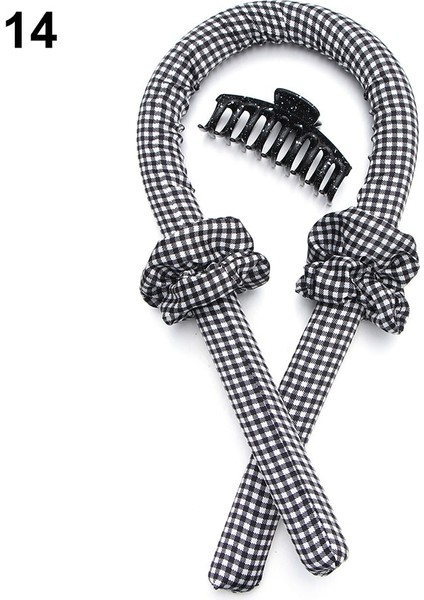 No.14 Tarzı Yeni Kullanımı Kolay Isısız Kıvırma Çubuğu Tembel Bigudi Ipek Kıvırma Kurdelesi Saç Yapma Kıvırcık Dalga Oluşturucular Kafa Bandı Dalga Oluşturucular (Yurt Dışından)