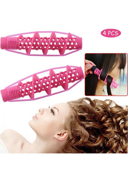 4 Adet Tarzı 4 Adet Saç Silindirleri Spiral Kıvırma Dıy Aracı Kuaförlük Isı Yok Klipssiz Şekillendirici Bukleler Rulo Saç Bigudi Saç Silindirleri Bigoudis (Yurt Dışından) fiyatları