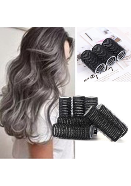 4pc-3.6cm Tarzı Siyah Büyük Kendinden Kavramalı Saç Silindirleri Pro Salon Kuaförlük Maşaları Profesyonel Çok Boyutlu Kuaför Dıy Için Yapışkan Sarılmak Tarzı (Yurt Dışından)