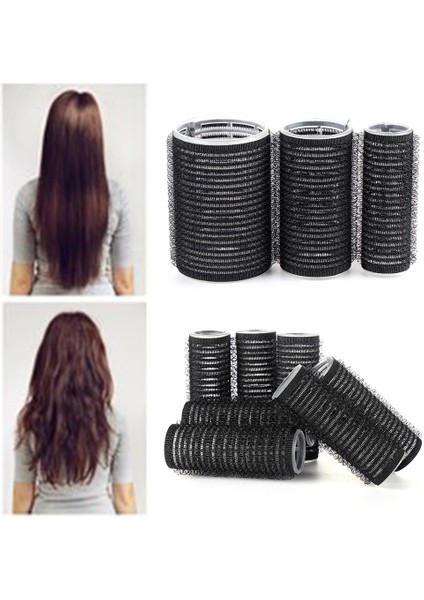 4pc-3.6cm Tarzı Siyah Büyük Kendinden Kavramalı Saç Silindirleri Pro Salon Kuaförlük Maşaları Profesyonel Çok Boyutlu Kuaför Dıy Için Yapışkan Sarılmak Tarzı (Yurt Dışından)