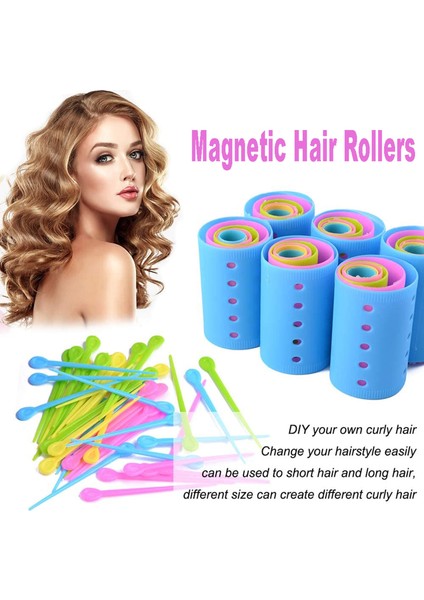 120 Adet Renk Rastgele Stil Parçalar Manyetik Saç Silindirleri Seti Ördek Gagası Klipsli Pürüzsüz Saç Silindirleri Kuaförlük Şekillendirme Aracı, Rastgele Renk 6 Boyut (Yurt Dışından) modelleri
