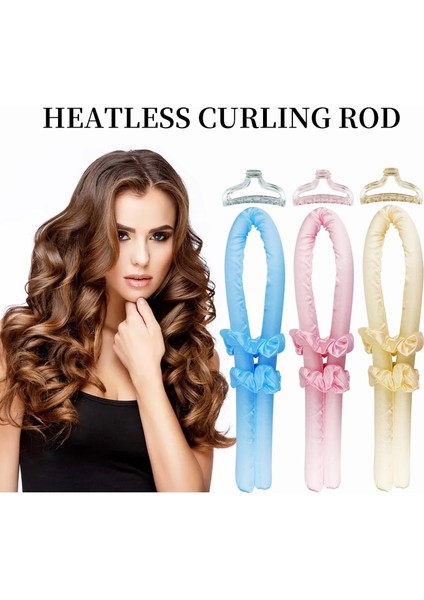 Klip Gök Mavisi Stili Isısız Kıvırma Çubuğu Kafa Bandı Kadın Ipek Kıvırcıklaştırıcılar Saç Kıvırma Kurdelesi Saç Yapmak Kıvırcık Uyku Yumuşak Kafa Bandı Kuaförlük Aracı (Yurt Dışından) modelleri