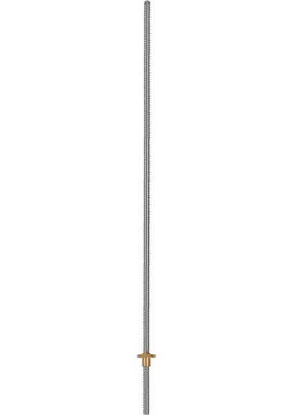 3D Yazıcı Z Ekseni Için 500MM T8 Kurşun Vida ve Pirinç Somun (Dişli, 2mm Pitch, 4 Başlangıç, 8mm Uç) (Yurt Dışından)