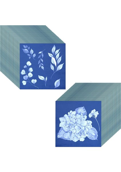 60 Yaprak Sun Sanat Kağıdı Mavi Formatlı Kağıt A5 Yüksek Hassasiyetli Sun Kağıdı (3,9 x 3,9 Inç) (Yurt Dışından)