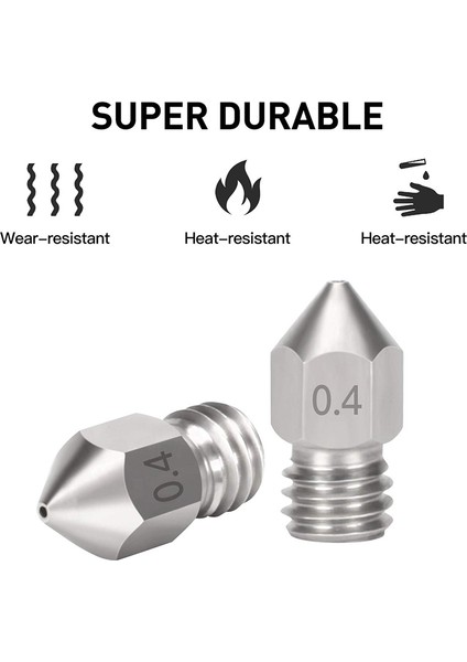 10 Adet Mk8 0.4 Mm/1.75 mm 3D Yazıcı Nozulları, Sertleştirilmiş Paslanmaz Çelik Ekstruder Nozulları ile 3 Adet Meme Temizleme Iğnesi (Yurt Dışından) fırsatları