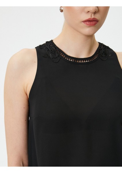 Şifon Bluz Halter Yaka Işleme Detaylı indirimleri