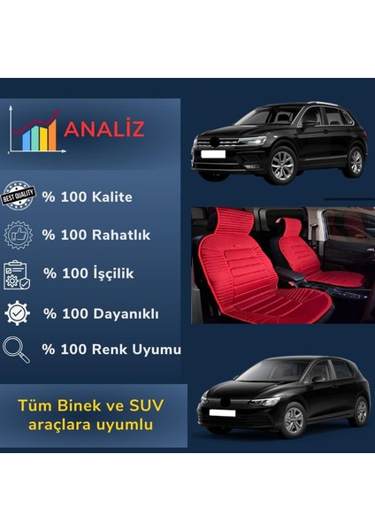 Oto Koltuk Minderi, Opel Araçlarla Uyumlu 2'li Set Özel Tasarım Minder Premium