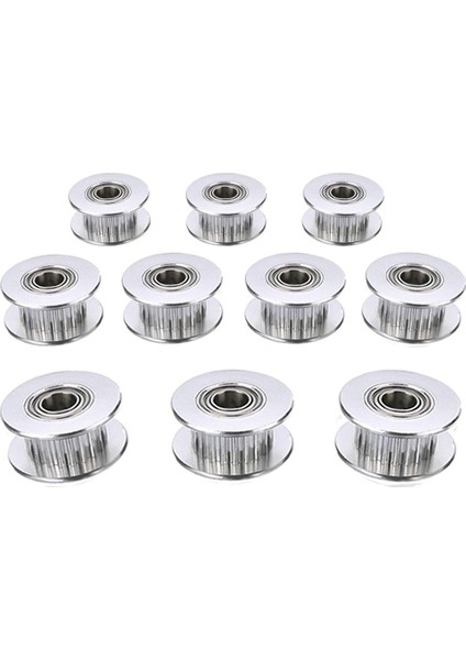 Gt2 Avara Zamanlama Kasnağı Rulman 20T (20 Diş) 5mm Delik 20 Diş 6mm Kemer Reprap 3D Yazıcı Için Uygun (10 Adet) (Yurt Dışından)