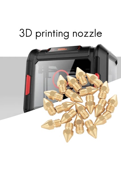 20 Adet 3D Yazıcı Memesi 0.4mm Mk8 CR10 Için Ekstruder Kafası (Yurt Dışından)
