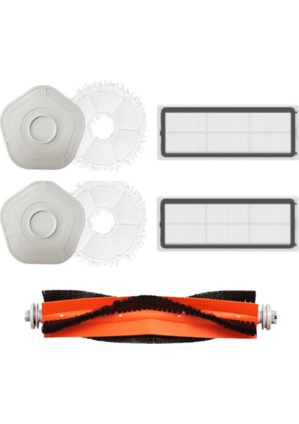 7 Adet Aksesuar Kiti W10/W10 Pro Robotlu Süpürge Çıkarılabilir Ana Fırça Yıkanabilir Paspas Bezi Filtre (Yurt Dışından)