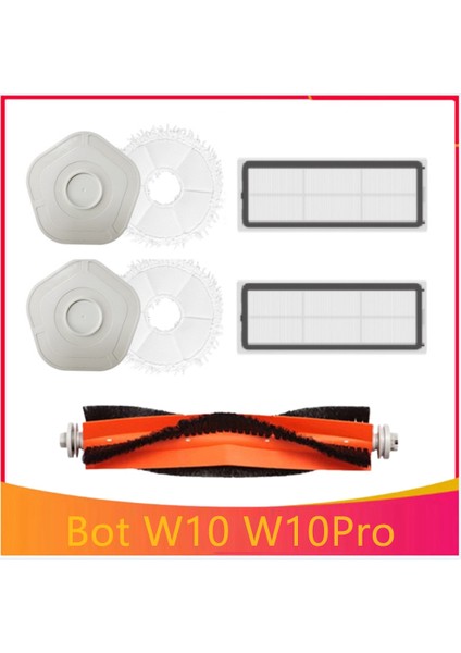 7 Adet Aksesuar Kiti W10/W10 Pro Robotlu Süpürge Çıkarılabilir Ana Fırça Yıkanabilir Paspas Bezi Filtre (Yurt Dışından) fiyatları