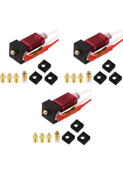 3x 3D Yazıcı Mk8 Hotend Kiti, Ekstruder Baskı Kafası ile Montajlı Ekstruder Sıcak Uç Kiti Için 3 3 Pro (Yurt Dışından)