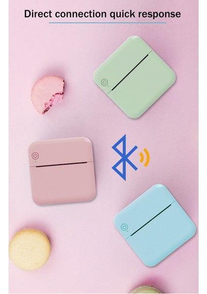 Mini Cep Yazıcısı Not Hesabı Fotoğraf Yazıcıları Taşınabilir Bluetooth Termal Etiket Yazıcısı Küçük Ev Yazıcısı Mavi (Yurt Dışından)