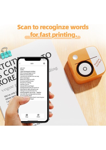 Mini Cep Yazıcısı Kavanoz Kutularını Etiketlemek Için Mini Taşınabilir Etiket Yazıcısı Ofis USB Şarj Edilebilir Kullanımı Kolay (Yurt Dışından)