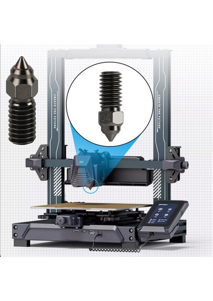 Neptune 4 Serisi Için 15 Adet Nozullar Kiti, 3D Yazıcı Parçaları Sertleştirilmiş/paslanmaz Çelik/pirinç 0.4mm Nozullar Kiti (Yurt Dışından)