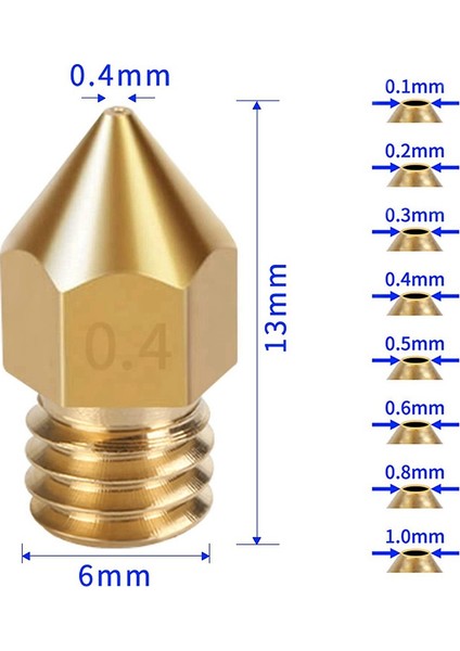 25 Adet 3D Yazıcı Ekstruder Nozulları Yüksek Sıcaklık Sivri Aşınmaya Dayanıklı Nozul -10, 3/ Ender3 Pro, (Yurt Dışından)