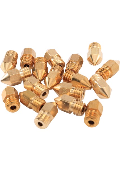 18 Adet 3D Yazıcı Nozulları M6 Ekstruder Pirinç Nozul Baskı Kafası (2x0.2mm+2x0.3mm+6x0.4mm+2x0.5mm+2x0.6mm+2x0.8mm+2x1.0mm) Mk8 Için (Yurt Dışından)
