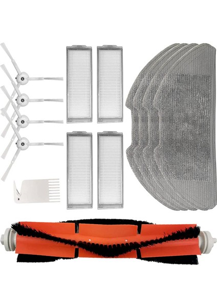 Mi Robot Vakum Paspas 2 Pro Için 2x Robot Vakum Aksesuarları Seti, Ana Fırça, Temizlik Bezleri, Hepa Filtre, Yan Fırça (Yurt Dışından) modelleri