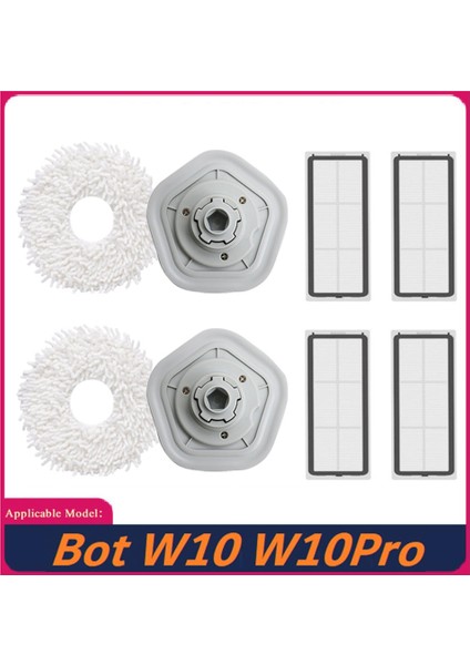 Adet W10/W10 Pro Robotlu Süpürge Yıkanabilir Hepa Filtre Paspas Bezi Yedek Yedek Parça (Yurt Dışından) fiyatları