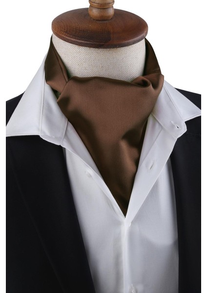 Kahverengi Düz Ascot Fular K572 modelleri