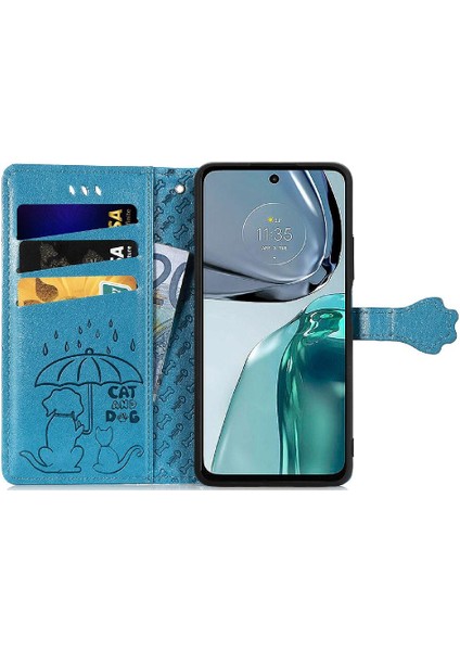 Moto G62 Flip Kapak Için Kılıf Darbeye Karikatür Hayvanlar Kısa Kayış Kılıf (Yurt Dışından) fırsatları