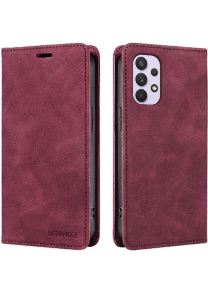 Samsung Galaxy A32 5g Pu Deri Folio Cüzdan Koruyucu Manyetik (Yurt Dışından)