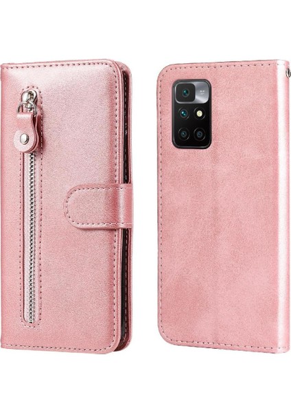 Xiaomi Redmi 10 4g Deri Fermuar Koruyucu Kapak Kart Yuvası (Yurt Dışından)