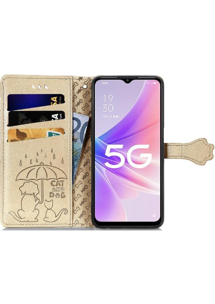 Oppo A57 5g Flip Kapak Için Kılıf Karikatür Hayvanlar Kısa Kayış Deri Kılıf (Yurt Dışından) fırsatları