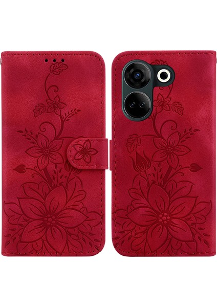 Tecno Camon 20 Pro 4g/20 Için Kılıf Kabartmalı Lily Premium Pu Deri Cüzdan Stili Kart Tutuculu ve Standlı Çevirmeli Telefon Kılıfı (Yurt Dışından) indirimleri