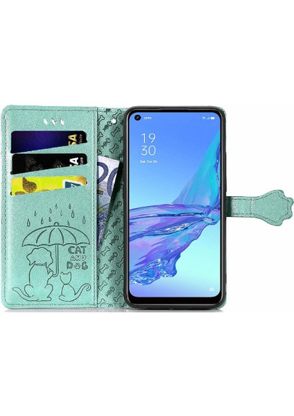 Oppo A53 2020 Için Kılıf Kısa Kayış Kapak Çevirin Kılıf Karikatür Hayvanlar (Yurt Dışından) modelleri