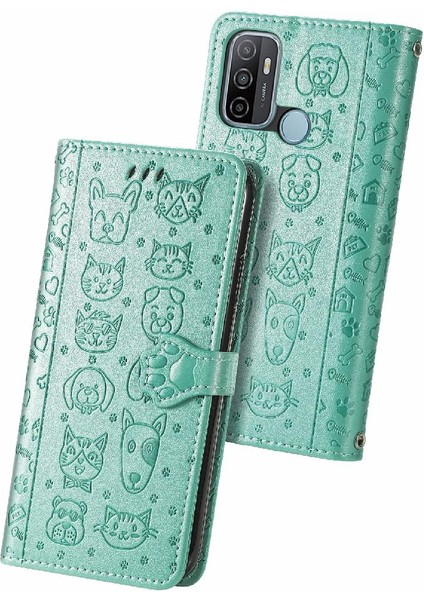 Oppo A53 2020 Için Kılıf Kısa Kayış Kapak Çevirin Kılıf Karikatür Hayvanlar (Yurt Dışından) indirimleri