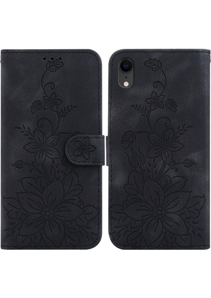 iPhone Xr Için Kılıf Kabartmalı Lily Premium Pu Deri Cüzdan Stili Kart Tutuculu ve Standlı Çevirmeli Telefon Kılıfı (Yurt Dışından) indirimleri