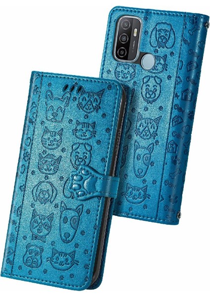 Oppo A53 2020 Için Kılıf Kısa Kayış Kapak Çevirin Kılıf Karikatür Hayvanlar (Yurt Dışından) indirimleri