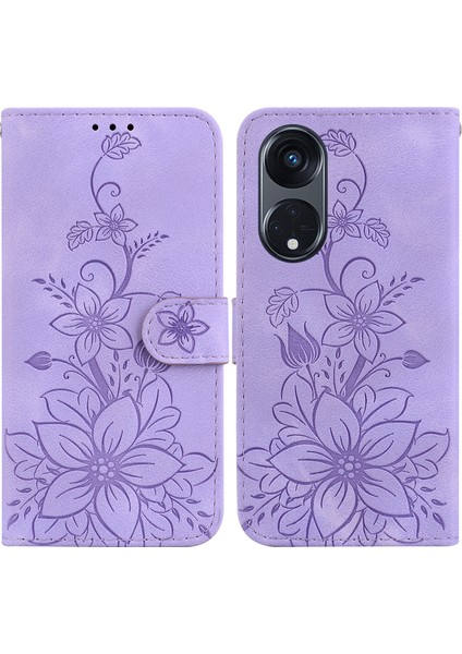 Oppo Reno 8t 5g Için Kılıf Kabartmalı Lily Premium Pu Deri Cüzdan Stili Kart Tutuculu ve Standlı Çevirmeli Telefon Kılıfı (Yurt Dışından) indirimleri